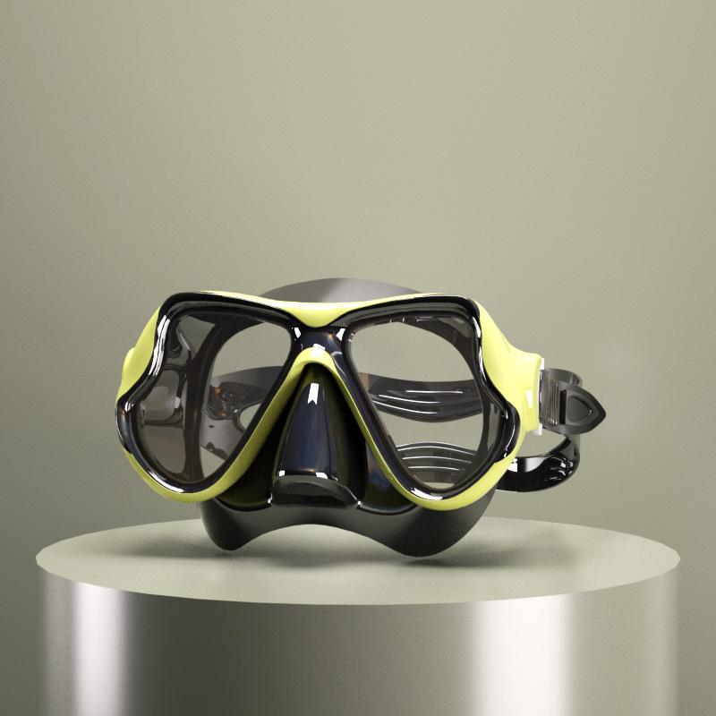 Diving Goggles Snorkeling Liquid Diving Mask Full Dry Snorkel Set Tempered Glass Mask