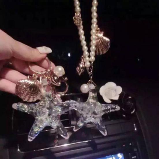 Drăguț Starfish Shell Whelk ciucuri pandantiv breloc femei breloc breloc breloc