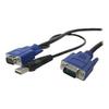 Câble Pour Switch KVM VGA Avec USB 2 En 1 - STARTECH - 3m - Noir