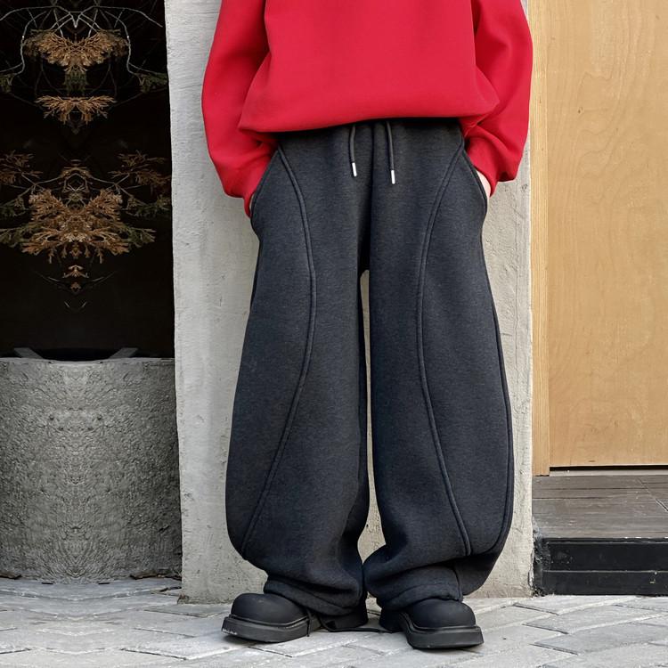 

Boys Korean Street Style Loose Harem Pants - Thickened, Warm, and Casual for Autumn/Winter 2026 140 cm темно-сірий