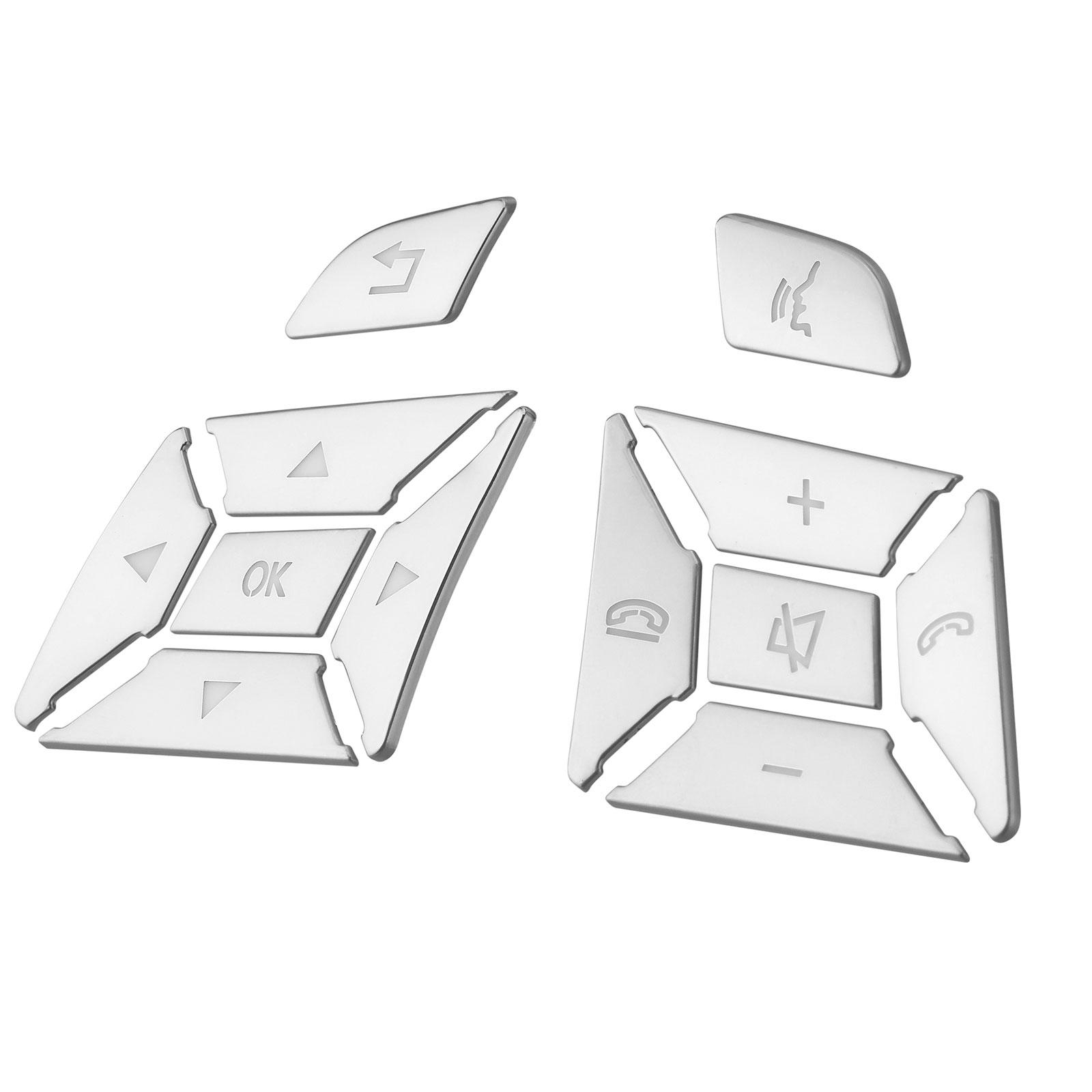 

Для Mercedes Benz ABCE Ml Gl Cla Gla Glk Sl Slk Class W176 W246 W212 W204 Кнопка переключателя на руле Накладка серебряный