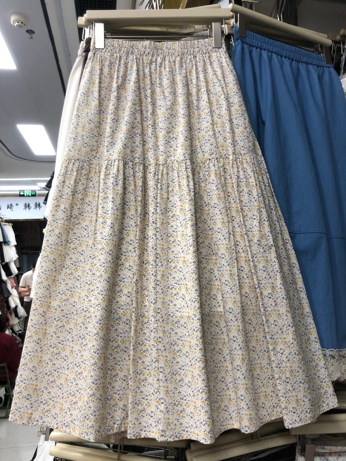 

Юбка Mori сине-фиолетовая с цветочным принтом, женская, весна-лето, юбка-зонтик в стиле ретро с высокой талией и тонким фасоном, юбка-слово one size fits all абрикосовый