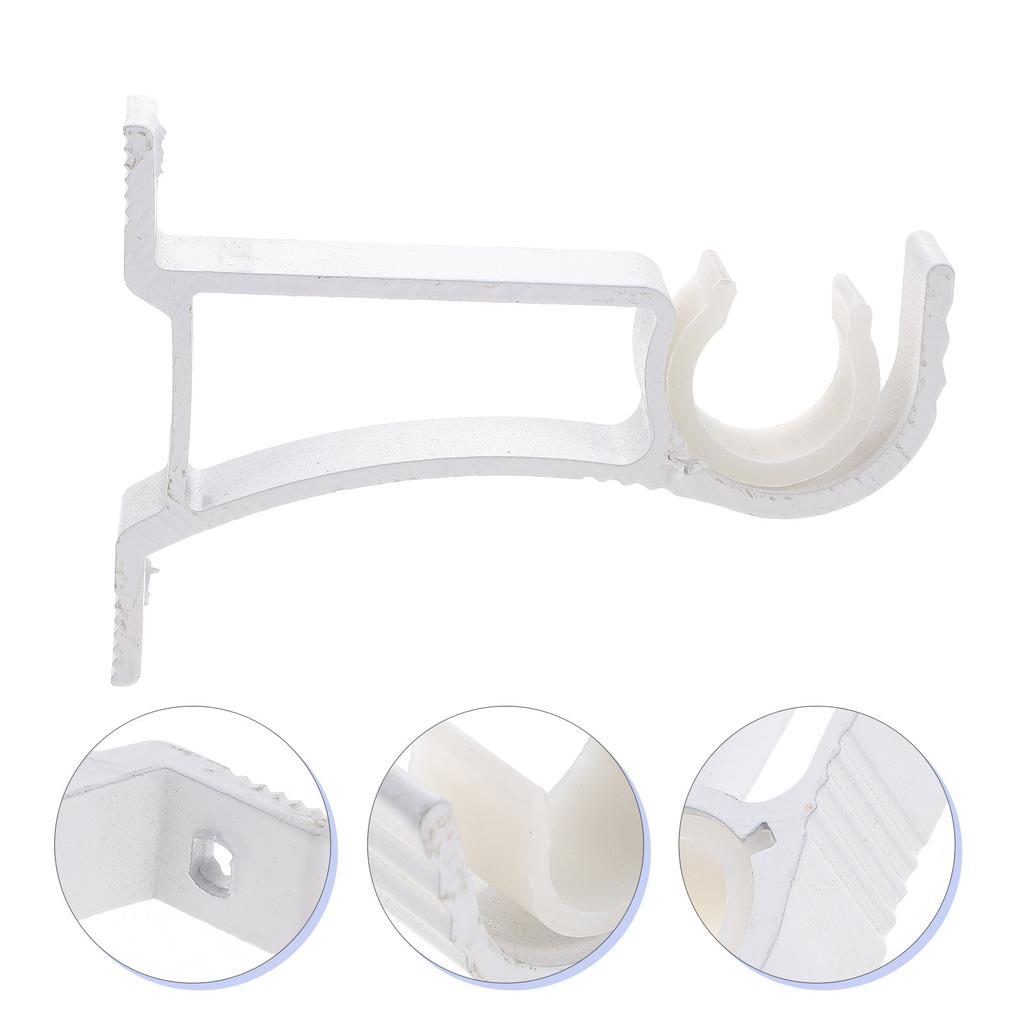 4Pcs Aluminum Alloy Curtain Rod Brackets Heavy Duty Thickened Curtain Rod Holders Retro Style Wall Mount Brackets for Curtains