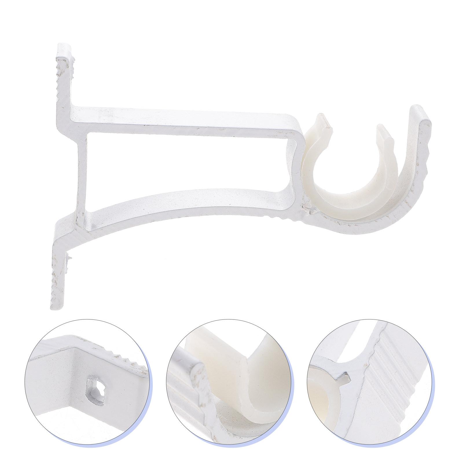 

4Pcs Thickened Aluminum Alloy Curtain Rod Brackets Professional Heavy Duty Curtain Holders for Wall Mount Blind Rod Support other