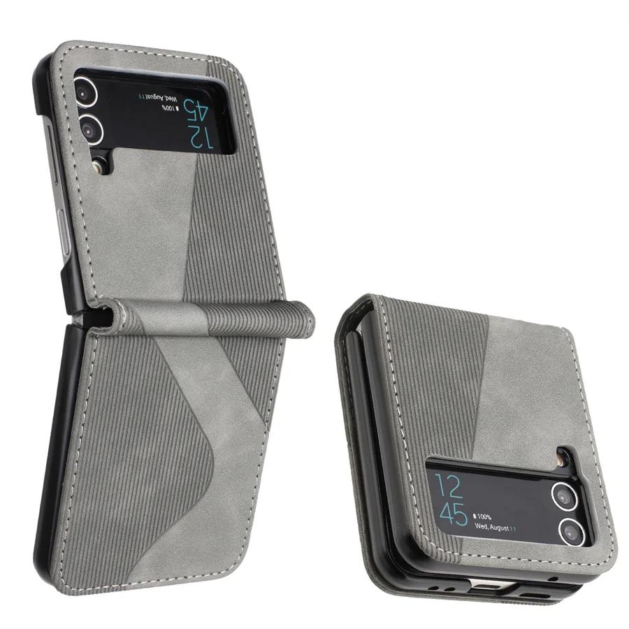 Luxury Case For Samsung Z Flip 4 5 6 Flip3 5G Leather Armor Back Cover For Samsung Galaxy Z Flip 7 FE Case Z Flip 3 5 6 7 Funda