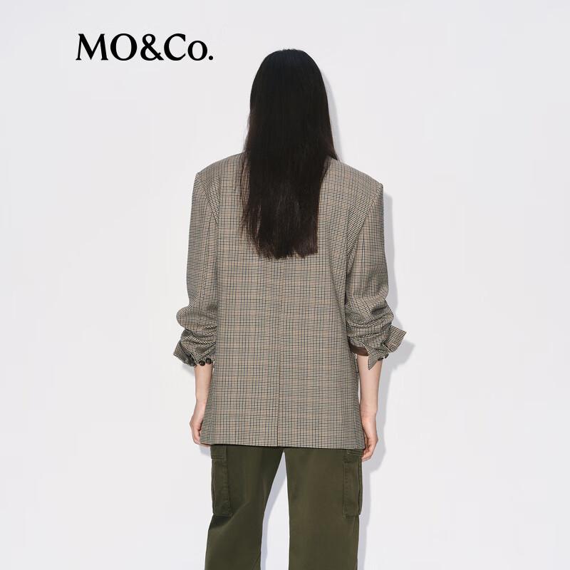 MO&Co. Prince of Wales Check Wool Blend Blazer