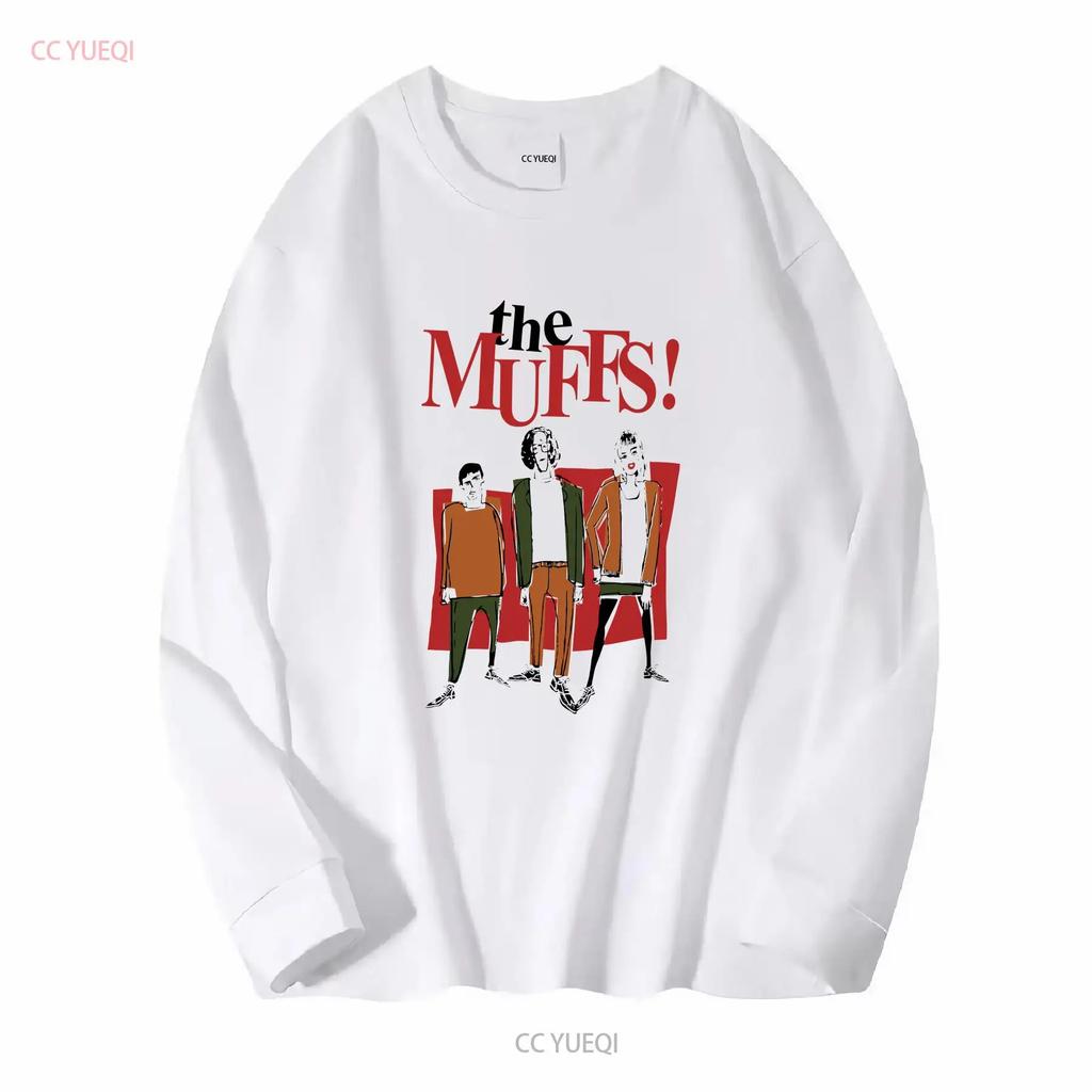 Muffs T-shirt långa eller korta ärmar vintage Tvättad Lite Snygg Unisex herr Mångsidig Vardagstopp För Daglig Användning