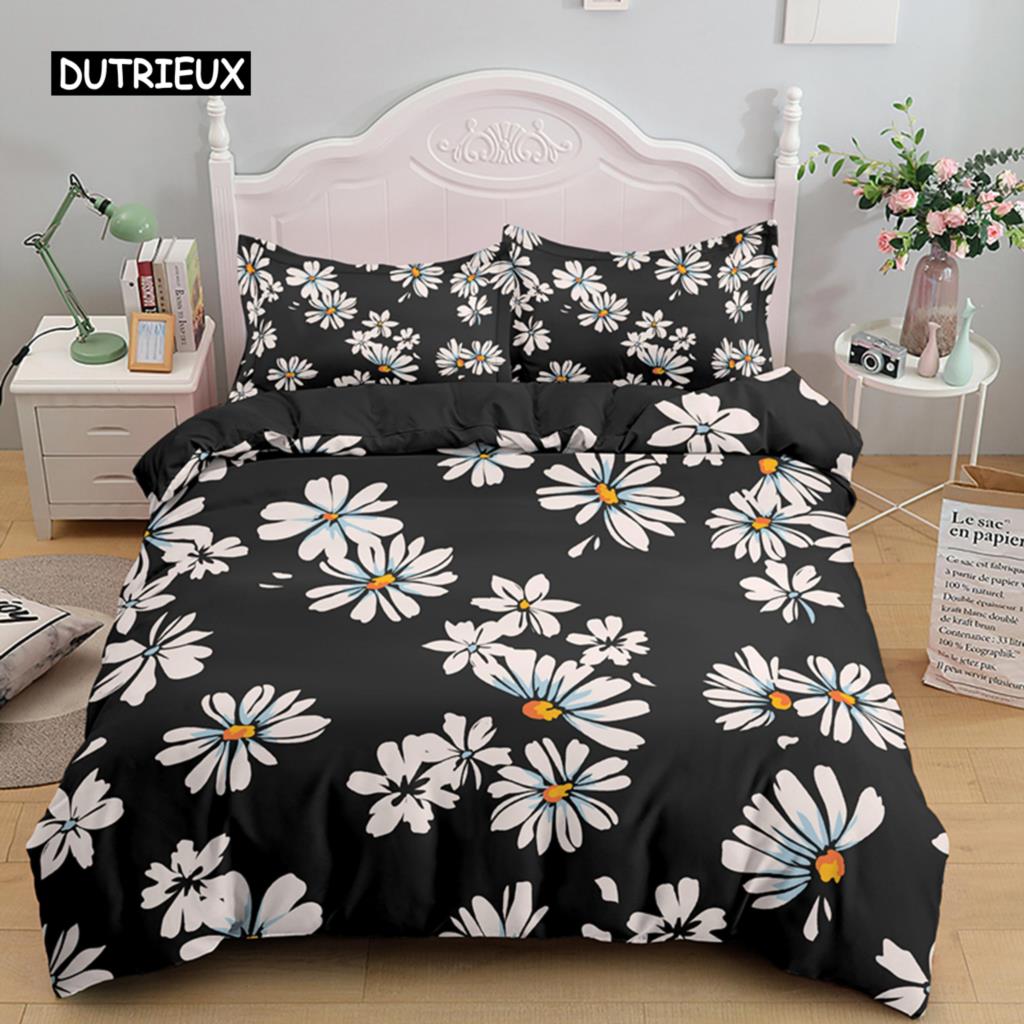 Tropiska Botaniska Blad Kung Drottning Påslakan Grön Palmblad Polyester Sängkläder Set för Barn Tonåringar Vuxna med Örngott