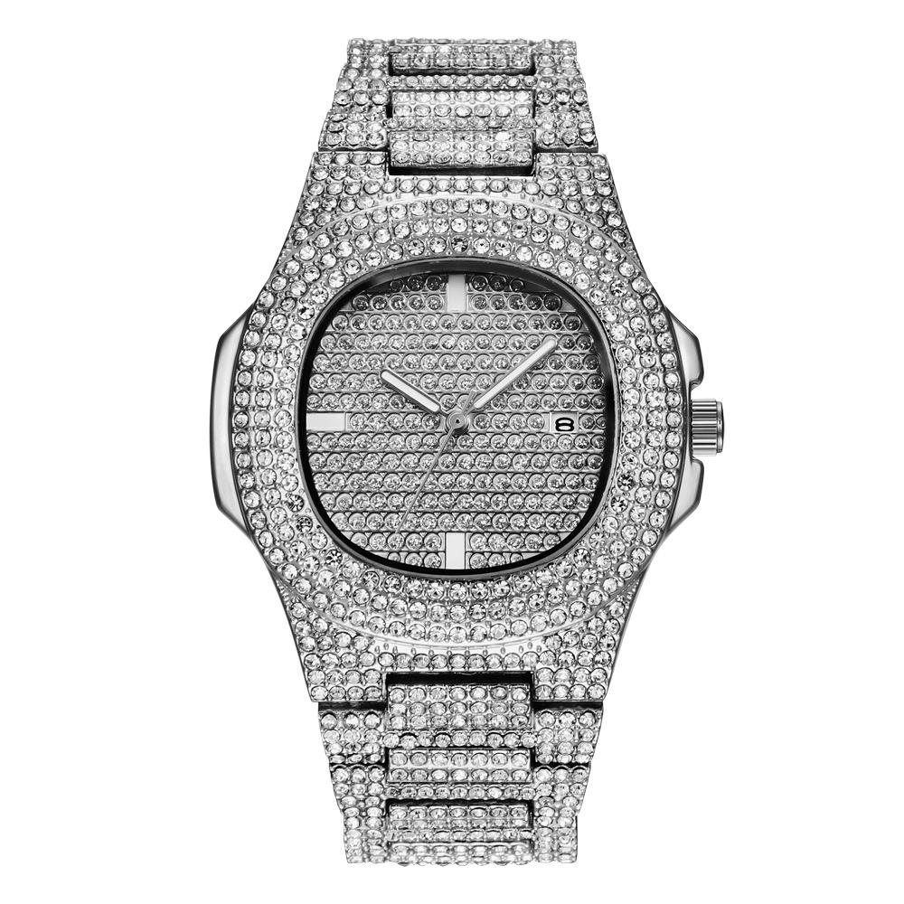 Men's Starry Sky Diamond Quartz Watch - Hip Hop Fashion Style