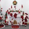 Standing Doll Christmas Santa Claus Plaid Clothing Decoration Party Festival Craft Ornament