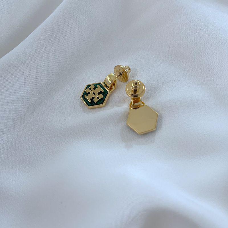 Europäischer & Amerikanischer Modeschmuck Minimalistische Sechseckige Muschel Metallohrringe für Damen