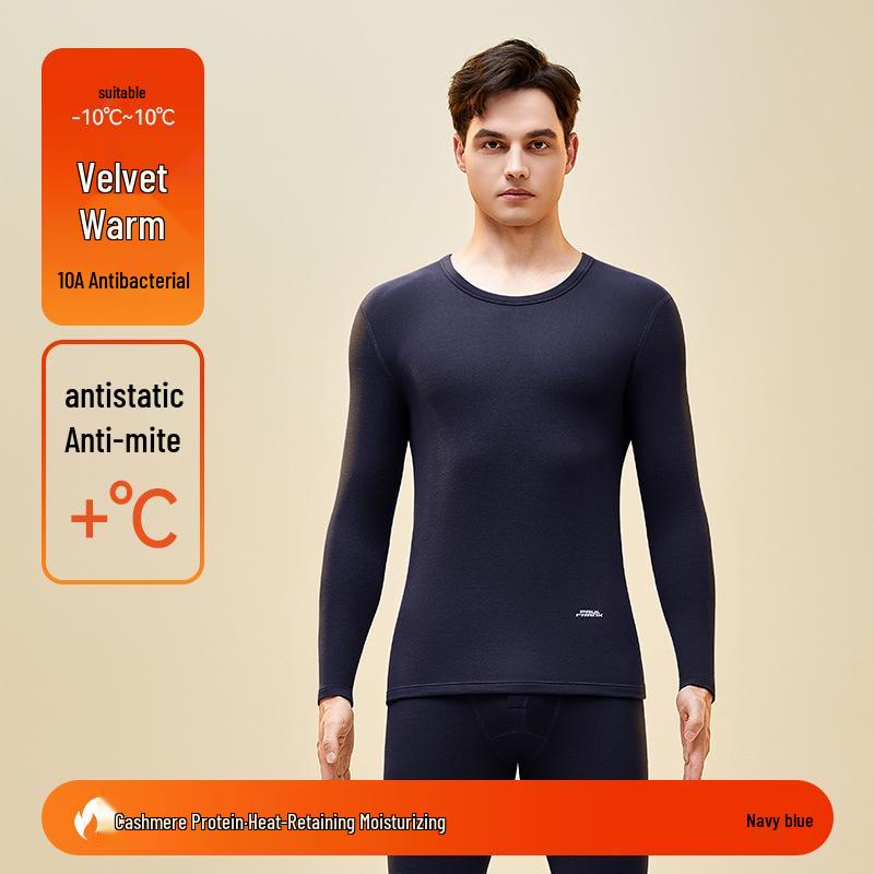Men's Woolen Thermal Underwear Set: Autumn & Winter Fleece Pants & Top