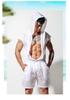 Desmiit Men's Summer Sleeveless Sun Protection Beach Jumpsuit - T9002