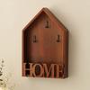Wooden Home Key Holder with 3 Hooks Rustic House Wall Mount Key Organizer Multi-purpose Home Office Entryway Decorative Key Hanger Rack