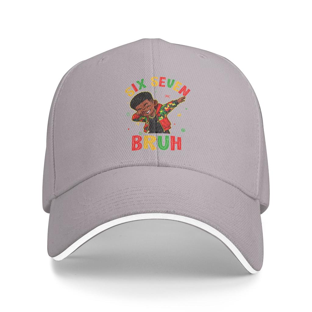 Six Seven Bruh 67 Black History African American Casual Baseball Cap Summer Trucker Hat Running Hippie Snapback Cap Baseball Cap
