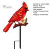 Elegant Yard Decoration Posts Metal Bird Garden Stake Decor, Weather Resistant Printed Flat Art Ornament, Rustproof Planter Non-fading Pot Insert for