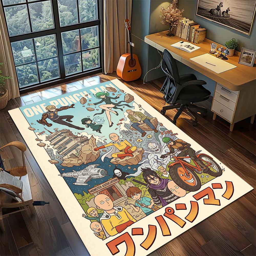One Punch Man  Carpet Floor Mat Large Area Gamer Bedroom Washable Non Slip Home Room Decor YUN6512