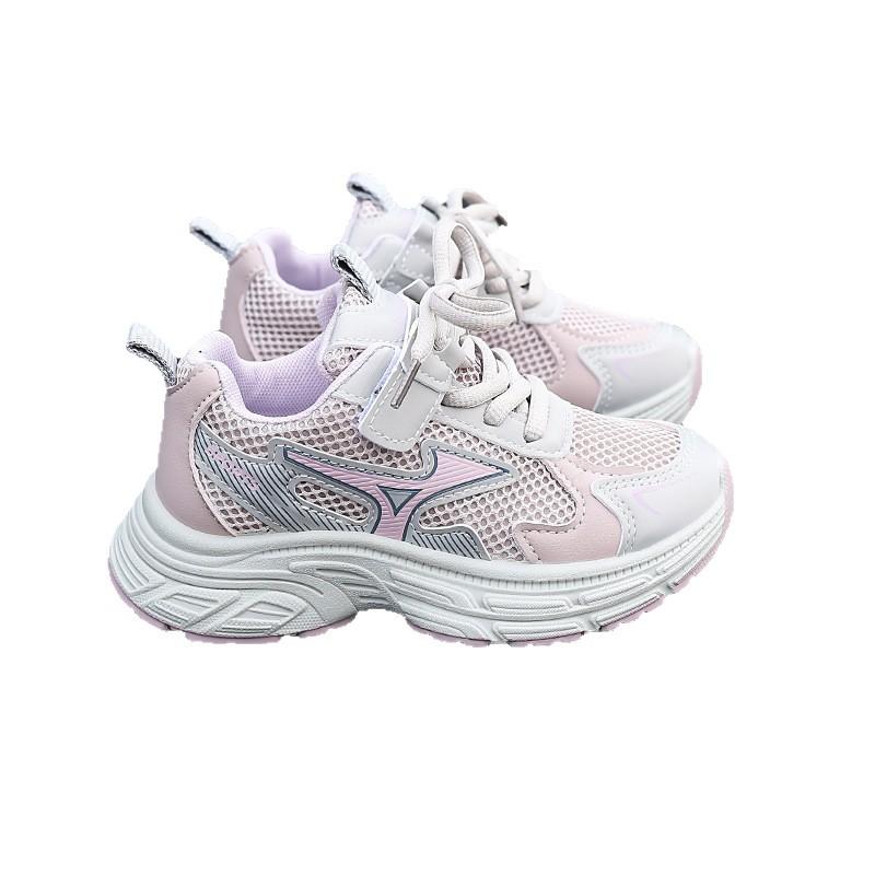 Children's dad shoes soft sole 2025 spring and autumn new breathable mesh running shoes medium older children's shoes girls sports shoes