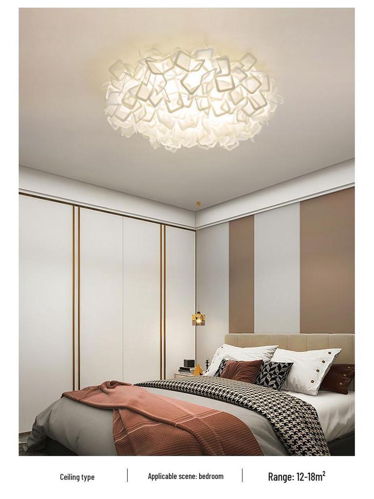 2025 Modern Minimalist Petal Ceiling Light - Full Spectrum, Warm & Romantic for Master Bedroom