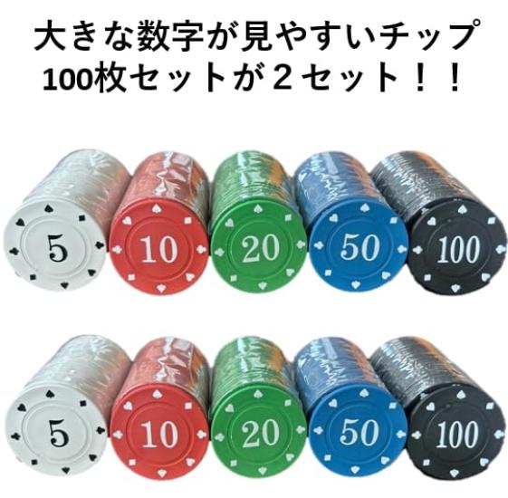 [Ready-to-play Poker 8-piece Full Set] 120cm X 60cm Poker Mat Set 100 Chips X 2 Waterproof Plastic Playing Cards 2 Sets of 54 Dealer Button ALL IN