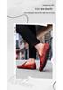 Men's Plus Size Rose Bean Soft Leather Casual Shoes - Red Pointed Toe Summer Trend