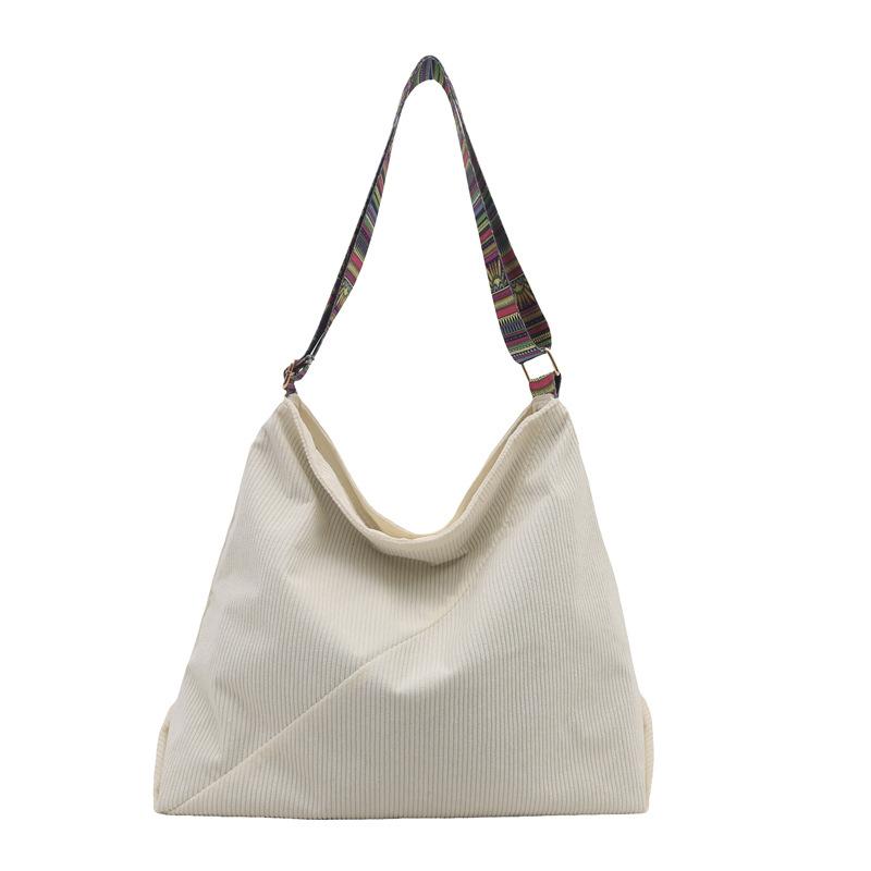 Lässiger Wind Reise-Rucksack Frühling und Sommer große Kapazität literarische Entspannung Achseltasche Samt Tragetasche