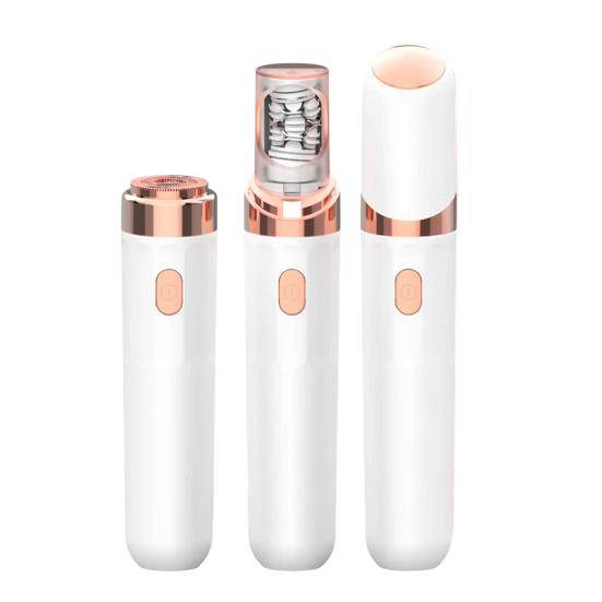 2-In-1 Electric Eyebrow Trimmer Multi-functional Painless Facial Hair Epilator Waterproof Cordless Women Brow Hair Shaver Remover