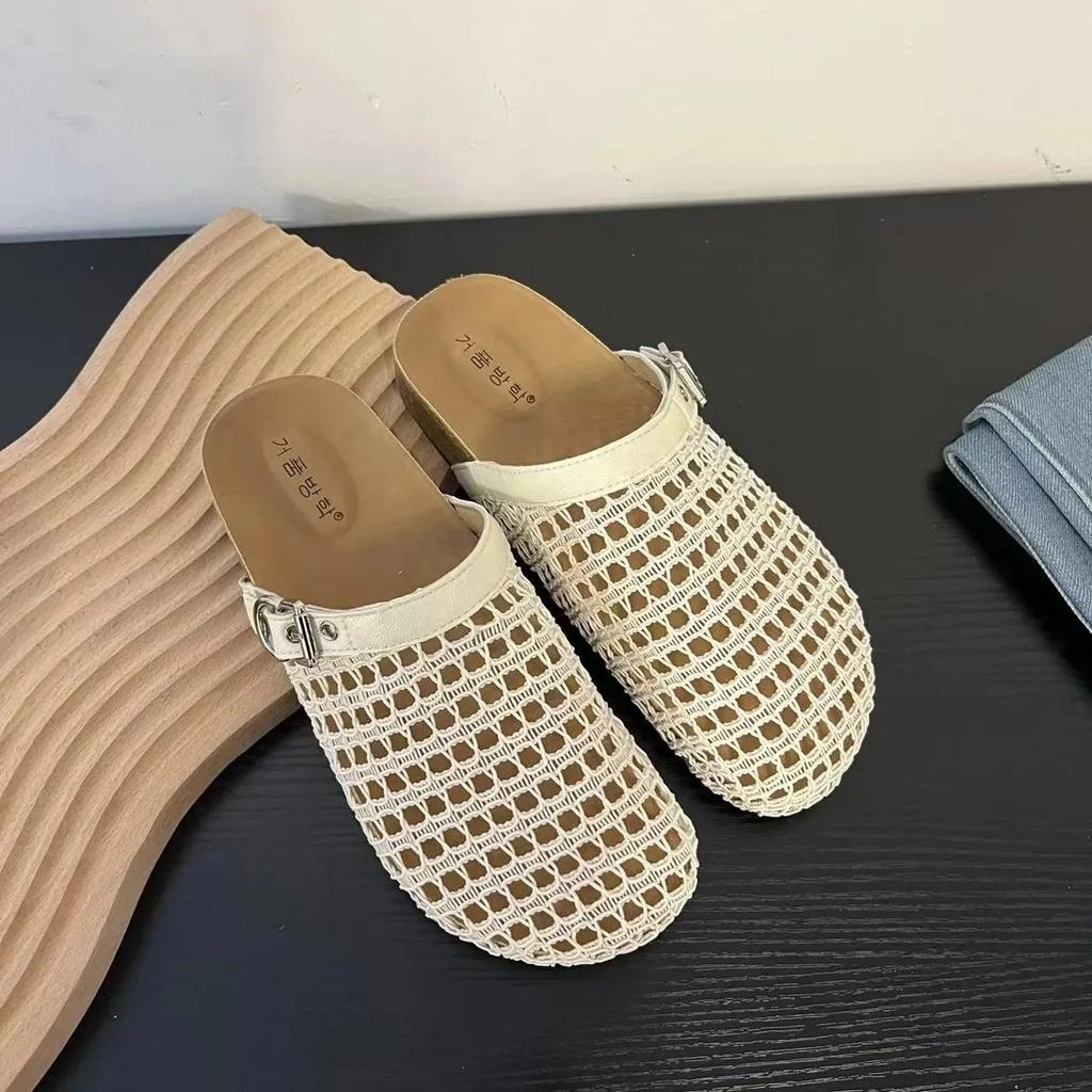 Womens Dress Casual Shoes Ladies Breathable Hollow Mesh Breathable Rhinestone Decoration Flat Large Size Casual Shoes 2024