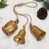 Christmas Bell Strings Pendant Gold Vintage Cow Bell Christmas Tree Decoration