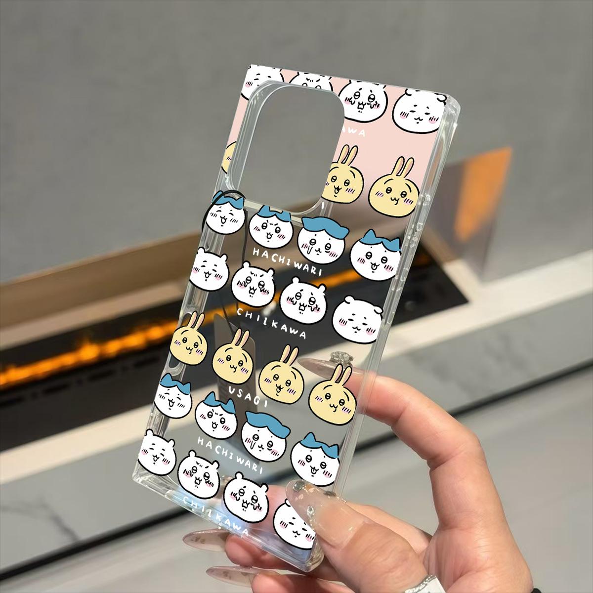 

Clear Square Back Tube Case Protection For iPhone 15 Plus 16 ProMax 13 11 12 14 Pro Max Anti-Oxygen,Cute Gueguwa Pattern Casing iphone 16