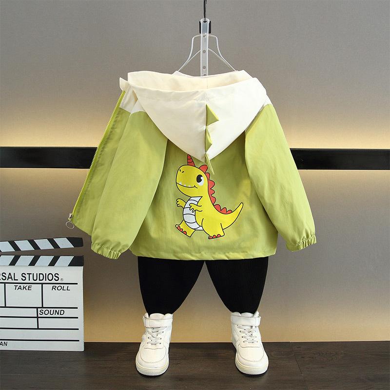 Cartoon Kapuzenoberteile Jungen und Mädchen Herbstjacke Frühling und Herbst Abschnitt der Kinder Herbst Dünne Jacke Kleines Baby