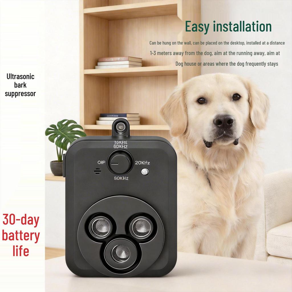 Smart Ultrasonic Anti-Bark Pet Repeller: Indoor/Outdoor Dog & Cat Training Device