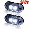 2/4pcs LED Side Marker Lights For Trailer Trucks Cars Waterproof Oval Side Clearance Warning Light Red Orange Lamp Led