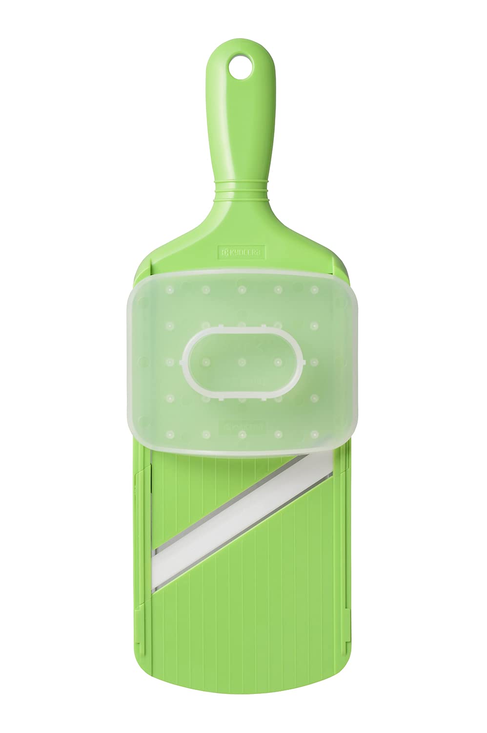 

Kyocera Тонкая регулировка толщины Сделано из дезинфицирующего и отбеливающего натурального слайсера, 3-уровневая функция, Япония, Керамика, Нержавеющий, ОК, Зеленый, зелёный