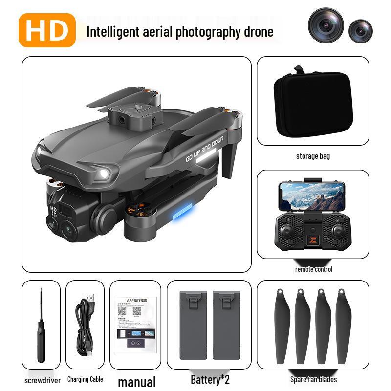 H16 Obstacle Avoidance Drone with 150° Adjustable Camera, Brushless Motors, Night Vision & Optical Flow for Aerial Photography.