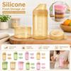 Silicone Food Storage Container with Airtight Lid 350ml Capacity Leakproof Design for Kitchen Pantry Refrigerator Freezer Use