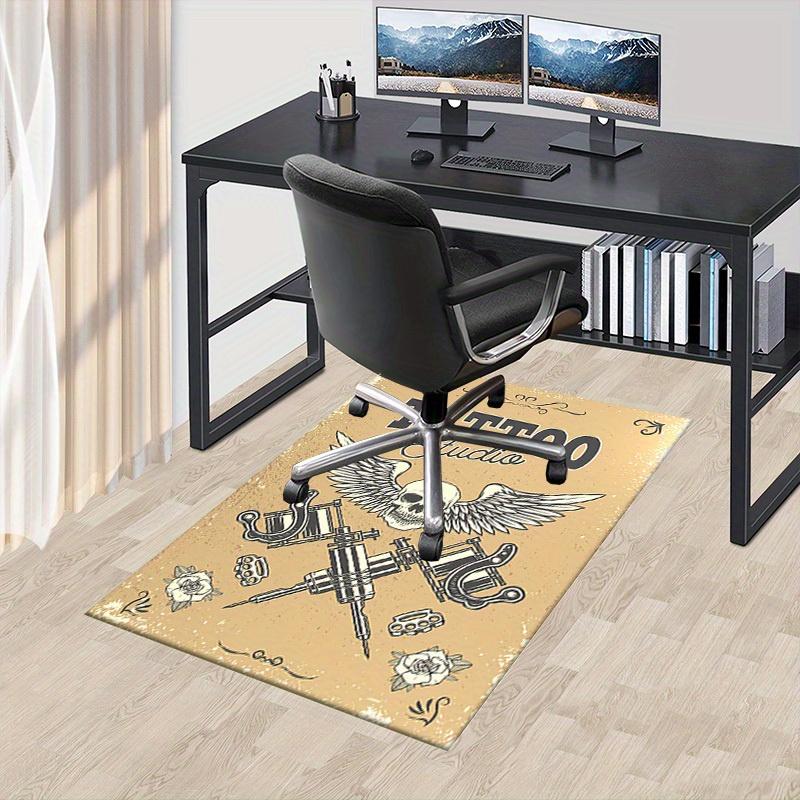 1pc Tattoo Studio Themed Rug for Home Decor, Non-slip Office Carpet, Chair mat, Outdoor Mat, Christmas and Halloween gifts-0731049