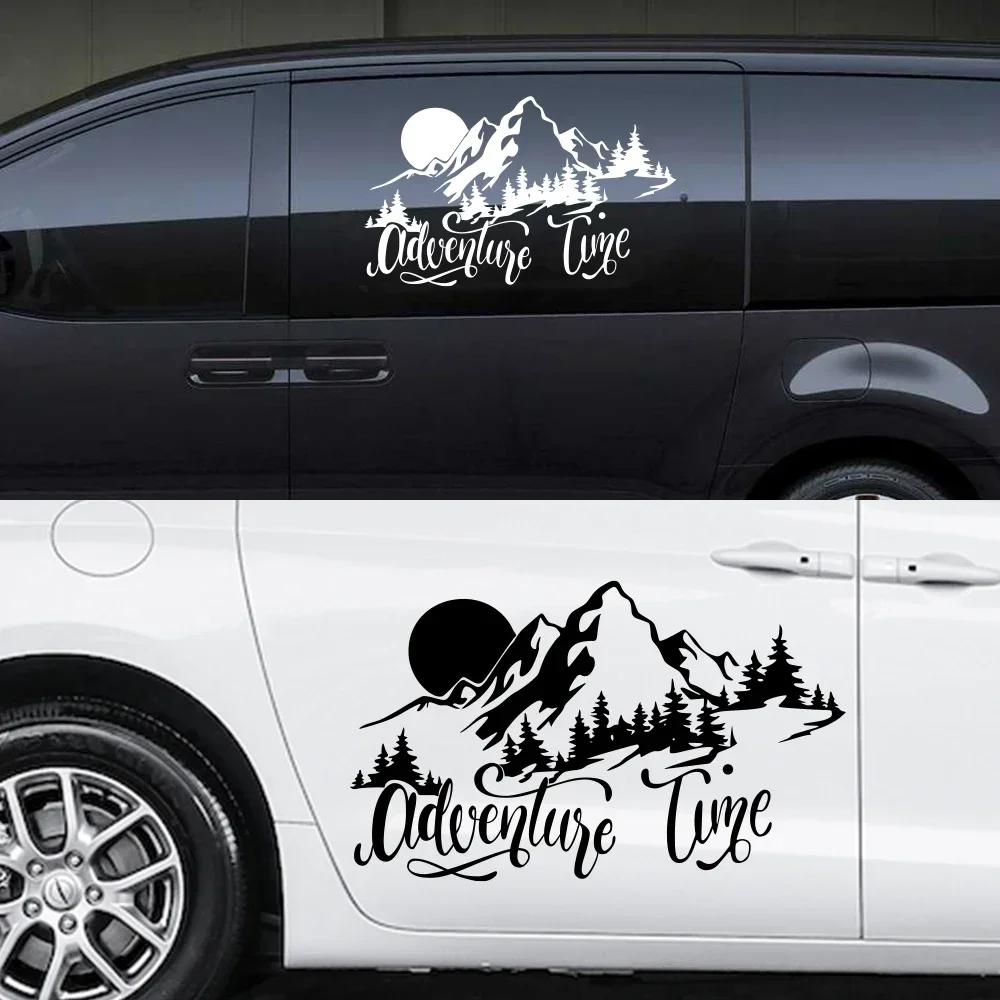 Auto Abenteuer Berg Dekor Aufkleber Für Wohnmobil SUV Wohnwagen Wohnmobil RV Vanlife Dekor Aufkleber Abdeckung Auto Tuning Zubehör