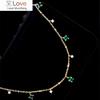 925 Sterling Silber AAAA Grün Zirkon Choker Halskette Für Frauen Chic Elegante Mori Stil Luxus Halskette Festival Schmuck