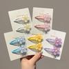 Sweet Jelly Cherry Blossom Hair Clip Headwear Cute Girls BB Clip Y2K Side Bangs Clip Hair Accessories Flowers Hairpins