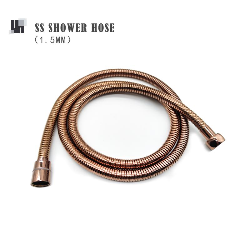 Glossy Rose Gold Brass Bidet Sprayer Hand Held Toilet Bidet Spray Shattaf Copper Bathroom Toilet Jet Spray Bidet Shower Head