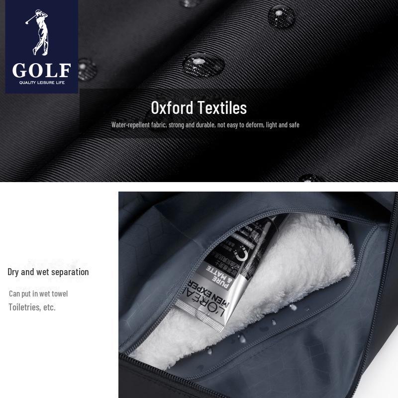 Men's Large Capacity Golf Travel Bag - Foldable Sports Fitness Bag with Dry/Wet Separation