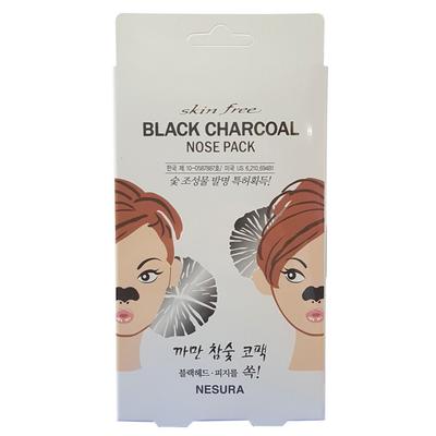Nesura Skin Free Black Charcoal Nose Pack 32 Sheets (4 Packs) Blackhead