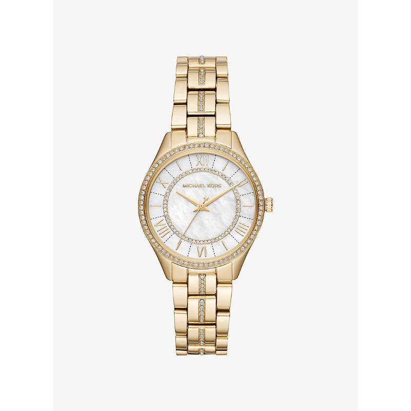 

Мини-часы Michael Kors Lauryn с паве, золотистый тон, MK3899 золотой