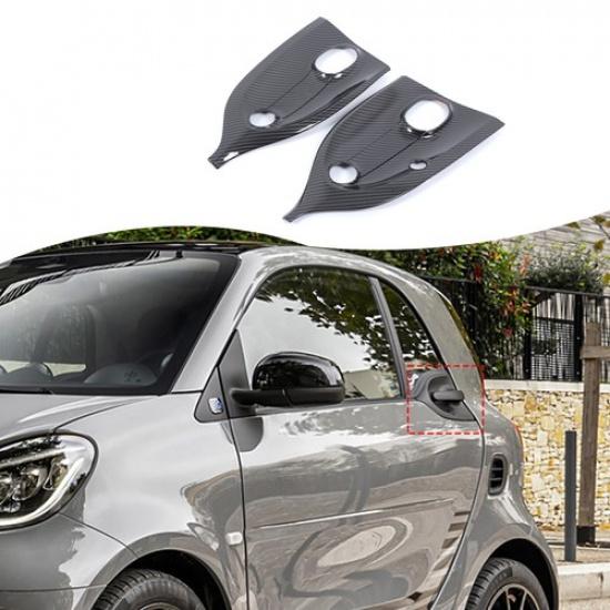 ABS Carbon Exterior Door Handle Bowl Cover Trim For Benz Smart 453 Fortwo 16-21