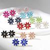 Vintage Leichter Luxus Bunte Diamant Sonnenblumen Ohrclips High-End Kristallohrringe Eleganter Abendparty Schmuck