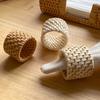 Napkin Holder for Elegant Table Decoration and Event Woven Rattan Napkin Rings Dinner Table Accessories for Party
