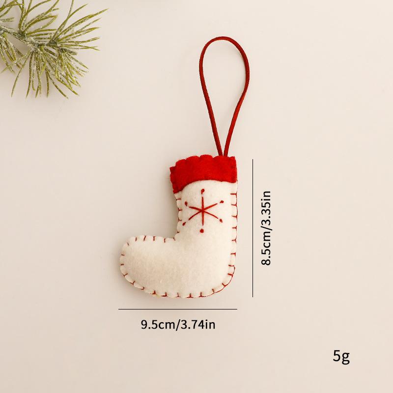 3 Pcs/set, Christmas Tree Decoration, Scene Arrangement, Snowman Figurine Pendant, Cane Christmas Socks, Pentagram Pendant, Party Decoration Supplie