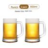 Schufer München Glas Bierkrüge mit Henkel (2er-Pack)