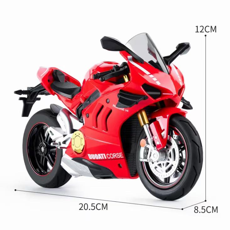1:10 Sheka Di Racing Motorcycle Model with Sound, Light, and Shock Absorption Features